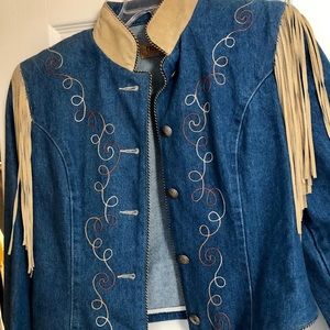 Vintage Phoenix Jean and Suede Western jacket